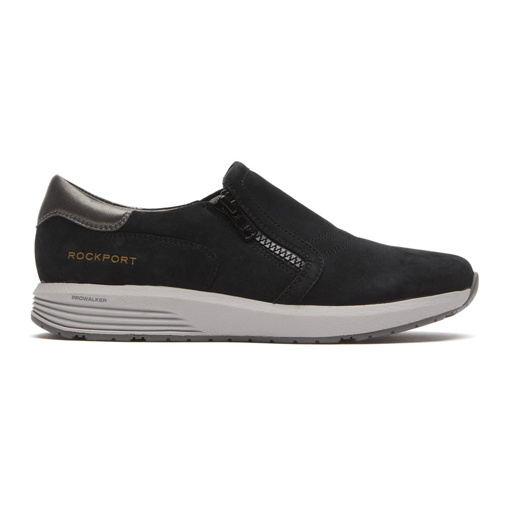 Tenis Rockport Mulher Pretas - Trustride Prowalker Slip-On - 48715BOJT